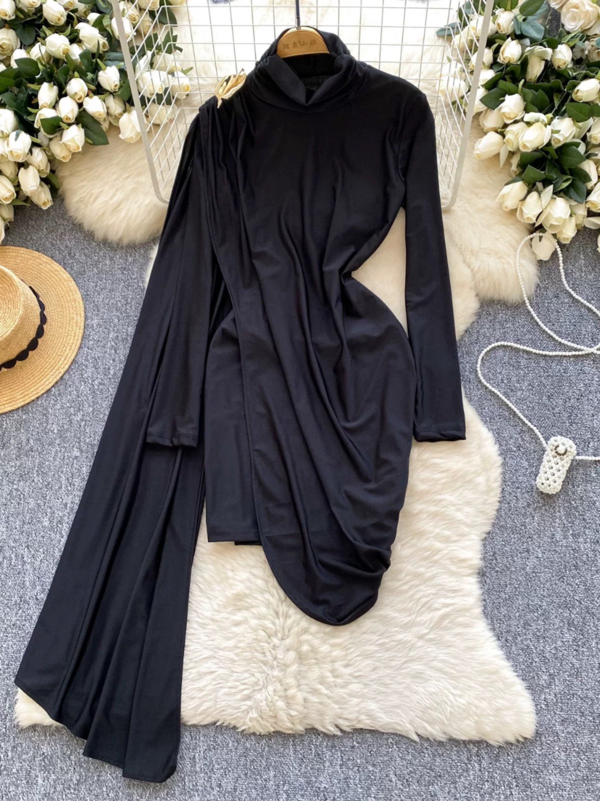 Bubble fly red carpet dress FBC477 images